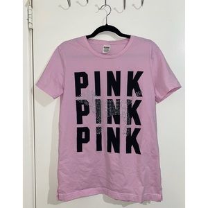 PINK Victoria’s Secret T-Shirt Womens Size S Short Sleeve Pink Casual